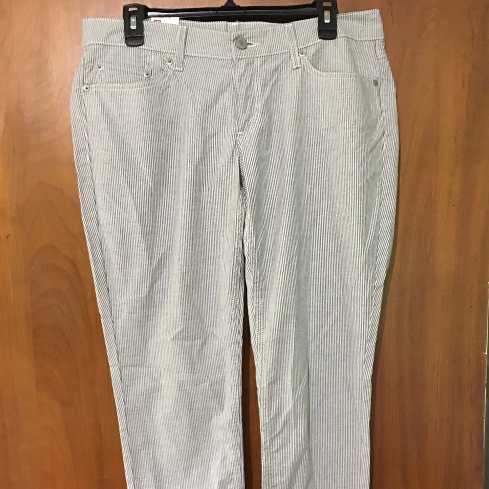 Levis Womens Skinny Pants Striped Sz 30x30